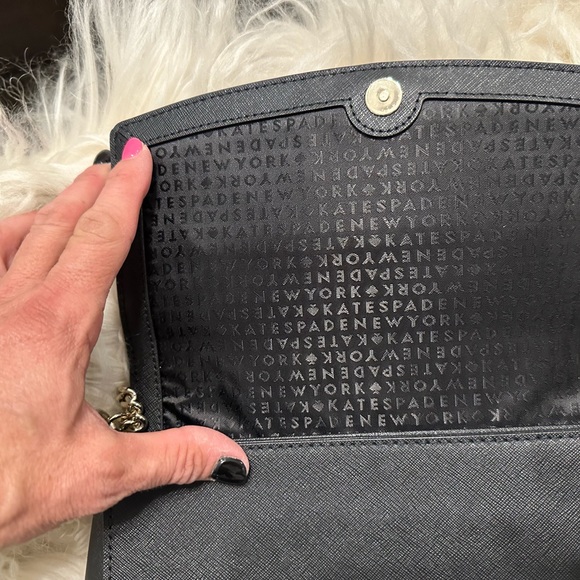 Black Kate Spade purse with chain. Sorry, this only comes with the short strap!😊 - Picture 3 of 5